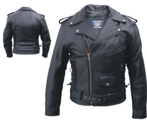 Men's Black Buffalo Motorcycle Pro Jacket