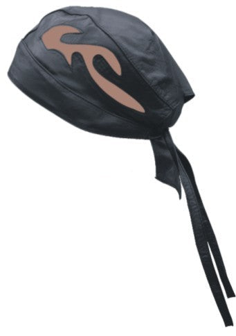 Authentic Skull cap with brown flame