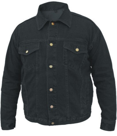 Mens Classic Denim Jacket with Antique Brass Elite Hardware