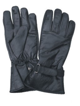 Naked Leather Padded Riding Gloves with Velcro Strap - Lightly Lined Gear