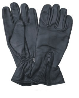 Zippered Cuff Naked Leather Riding Gloves - Gear