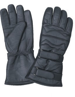 Leather Padded Riding Gloves with Velcro Pro Tabs