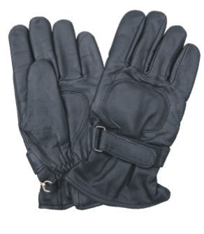 Authentic Leather Padded Riding Gloves with Velcro Strap