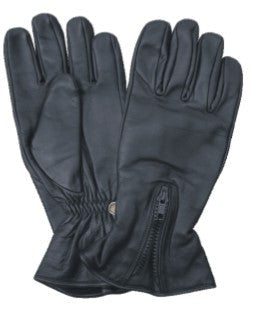 Leather Premium Zippered Motorcycle Riding Gloves