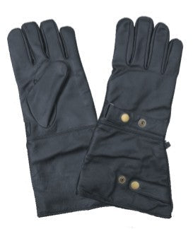 Classic Premium Leather Riding Gloves with Snap Closure