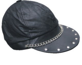 Biker cap, chain and studded Gear