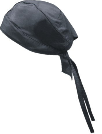 Plain Premium Leather Skull Cap