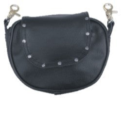 Classic Ladies Studded Leather belt loop bag