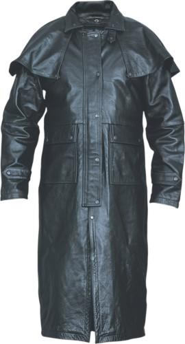 Men's Black Buffalo Leather Elite Duster