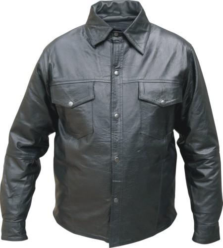 Authentic Western Style Buffalo Leather Snap Shirt for Men