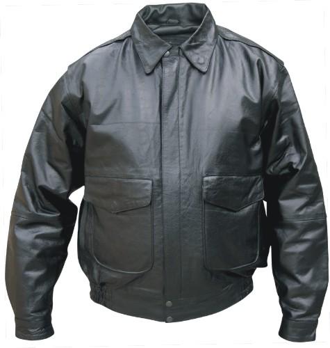 Authentic Black Bomber Jacket for Men with Multiple Pockets and Adjustable Cuffs and Waist - SKU