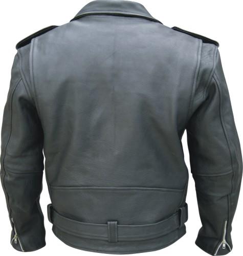 Authentic Men's Naked Cowhide Leather Jacket