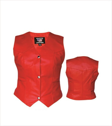 Red Vest in Cowhide Pro Leather