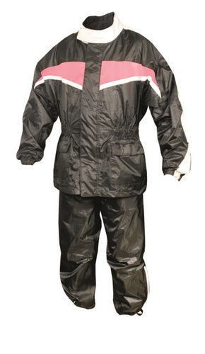 Women's Pink/Black Rain Rider Suit