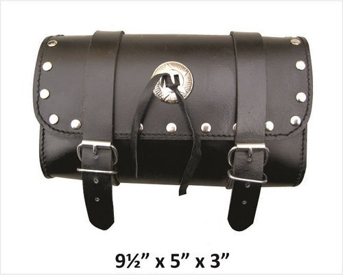 Small Studded Leather motorcycle tool Elite bag