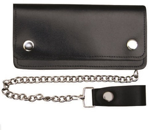 7.5 Inch Biker wallet with 5 pockets &amp; chain Gear