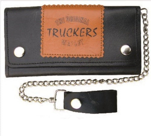 6.5 Premium Inch Biker Chain Wallet with 6 pockets and Truckers Logo