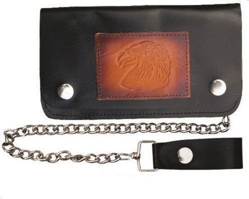 7.5 Premium Inch Biker Chain Wallet with 5 pockets and Eagle Head