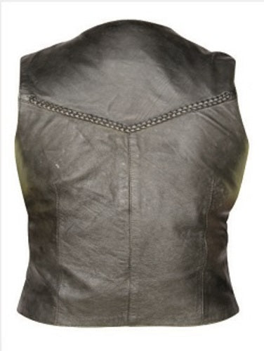 Classic Ladies Braided Lambskin Vest