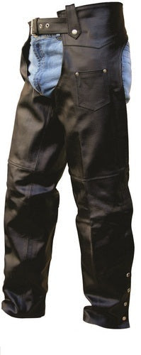 Authentic Plain Chaps with Silver Hardware (Cowhide)