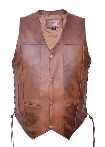 10 Pocket Brown Buffalo Rider Vest