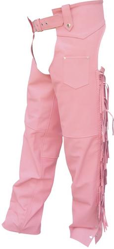 Pink Braided Fringe Chaps for Rider Ladies