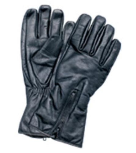 Leather Premium Zippered Motorcycle Riding Gloves