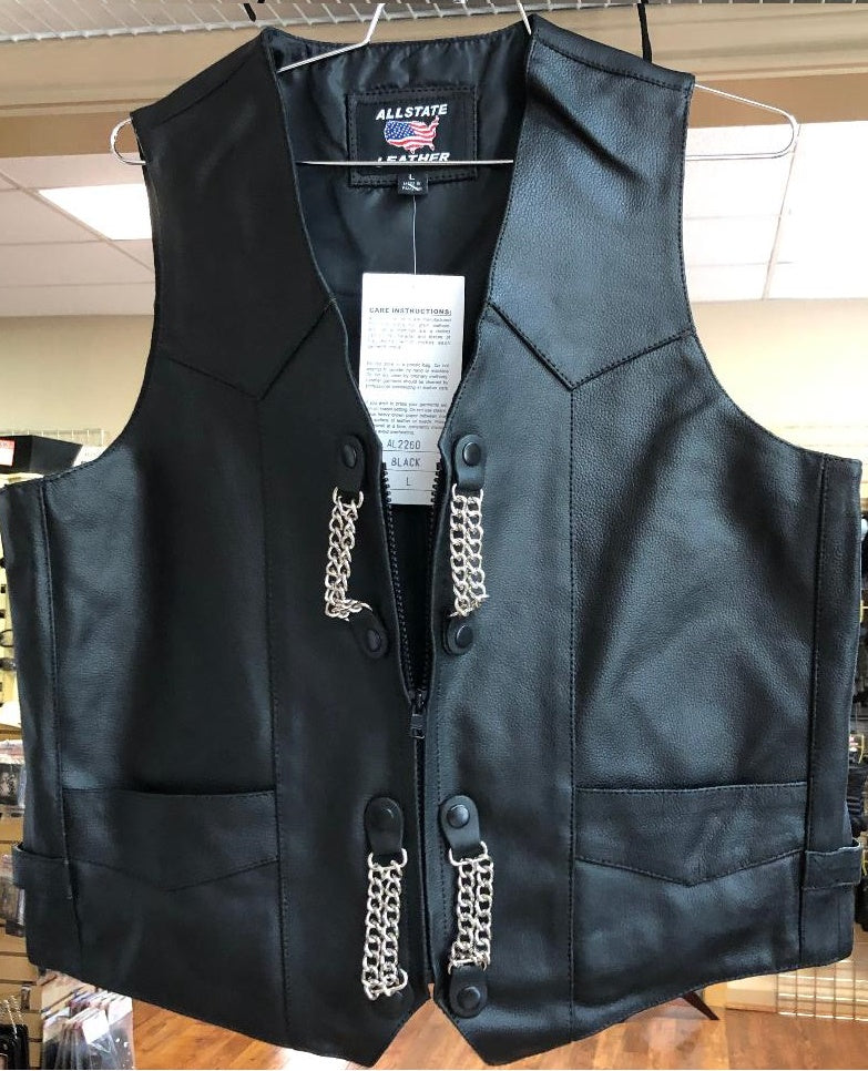 Zippered Front Split Cowhide Pro Vest