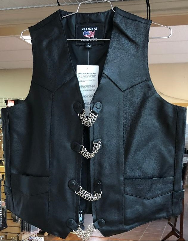 Zippered Front Split Cowhide Pro Vest