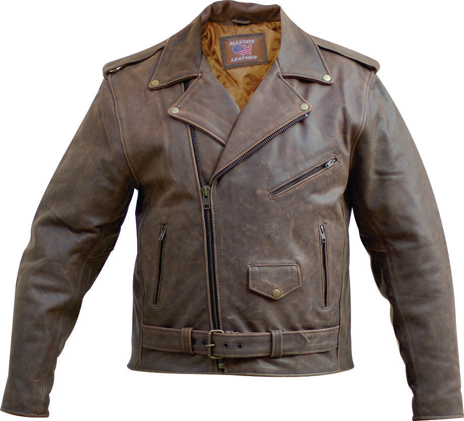 Men's Rustic Brown Motorcycle Rider Jacket