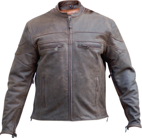 Men's Rustic Brown Buffalo Touring Elite Jacket