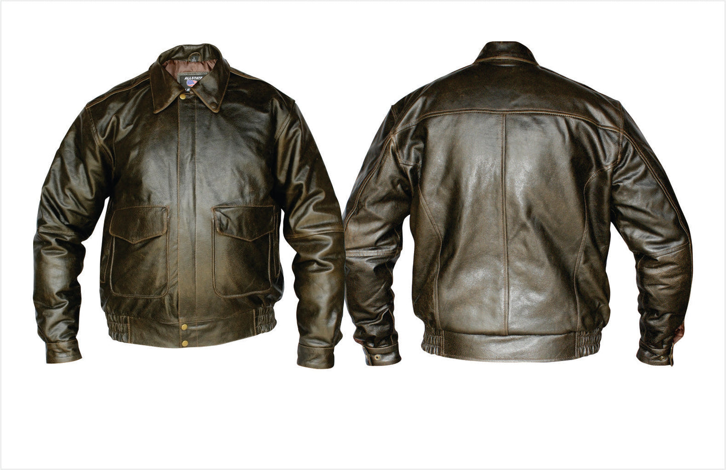 Vintage Premium Brown Buffalo Leather Bomber Jacket for Men