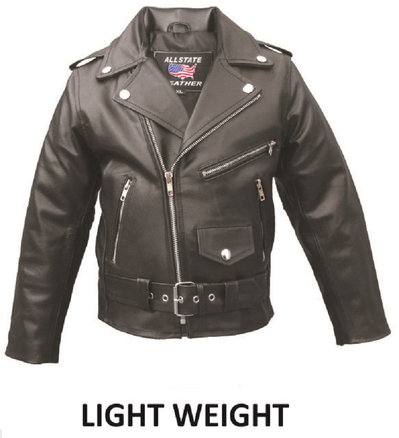 Classic Kids Lambskin Leather Motorcycle Jacket Gear