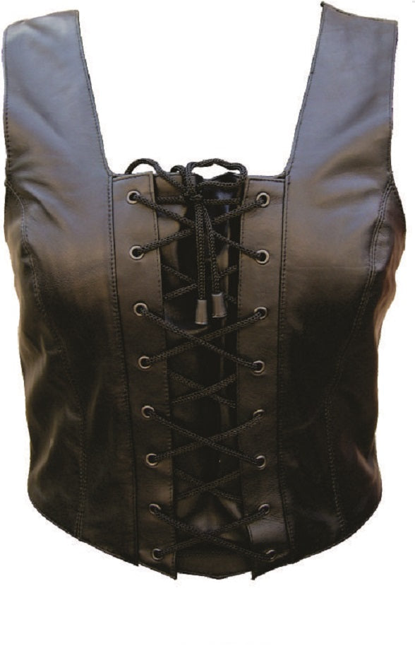 Authentic Lambskin Laced Halter Top for Women