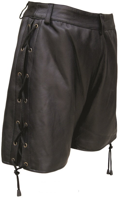 Lace-Up Lambskin Ladies Rider Shorts