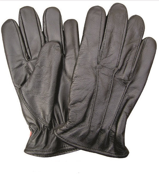 Men's Leather Lined Driving Gloves with Elastic Wrist - Gear