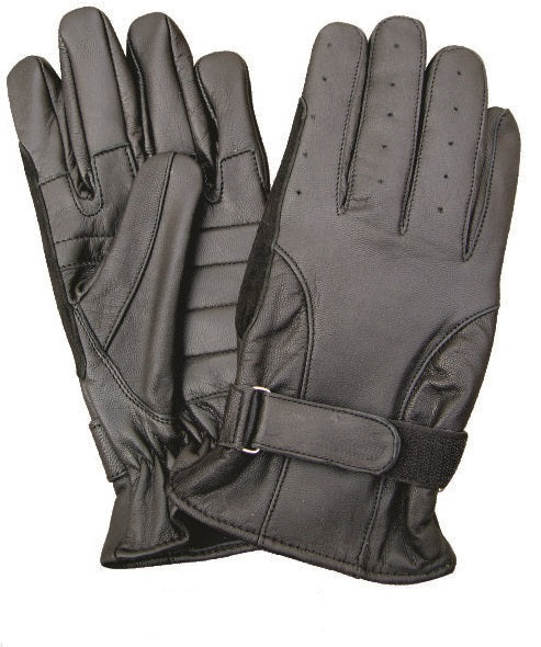 Authentic Xtreme Grip Full Finger Driving Gloves with Gel Palm & Velcro Strap -