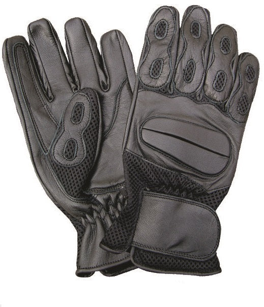 Gel-Padded Full Finger Driving Gloves with Large Velcro Strap Gear