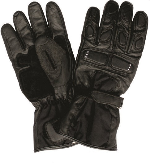 Classic Leather and Cordura Padded Riding Gloves