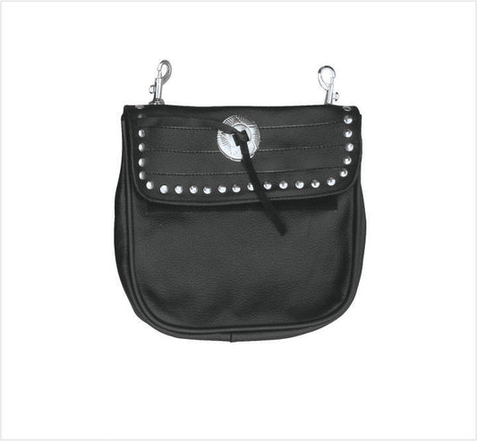 Classic Leather Belt Loop studded bag